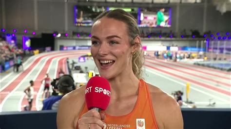 Netherlands Lieke Klaver speaks after her win in the 400m